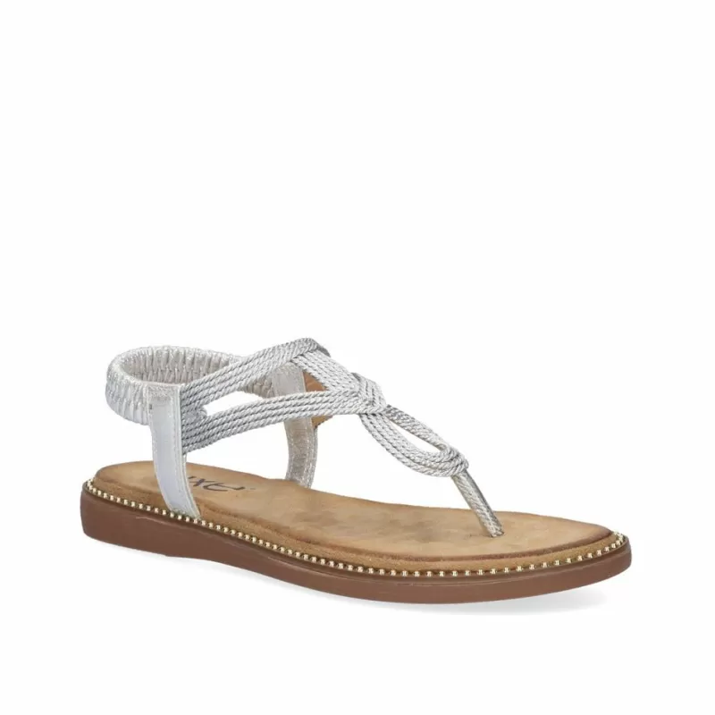 Flat Sandals>Exe Shoes Flat Sandal Zf1982-E3 Silver