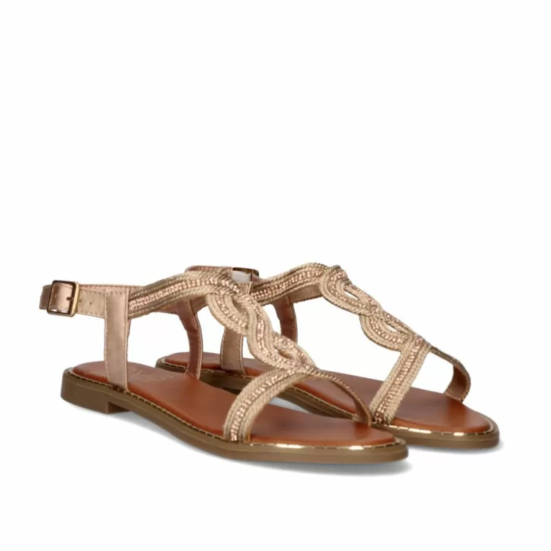 Flat Sandals>Exe Shoes Flat Sandals P3300-362 Rose Gold