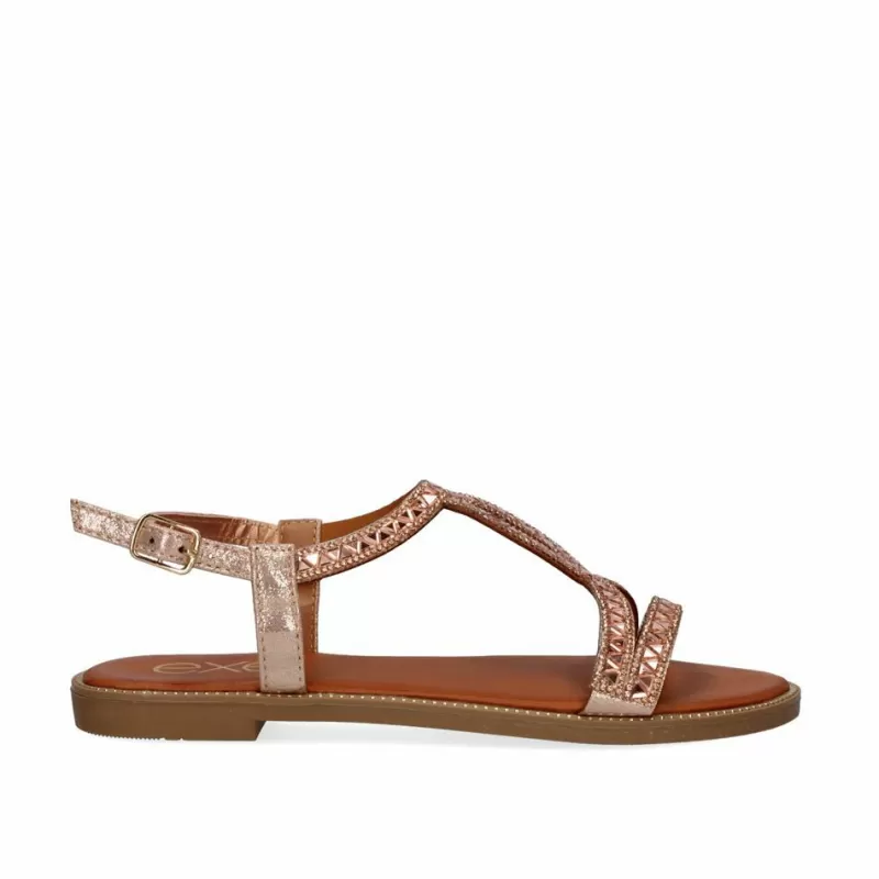 Flat Sandals>Exe Shoes Flat Sandals P3374-312 Rose Gold