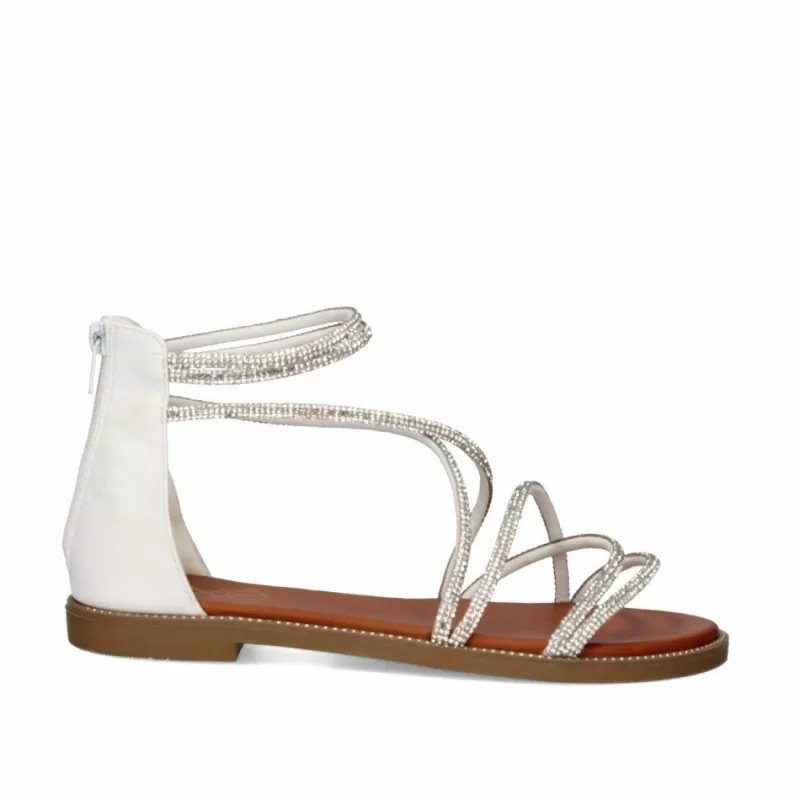 Flat Sandals>Exe Shoes Flat Sandals P3374-317 White