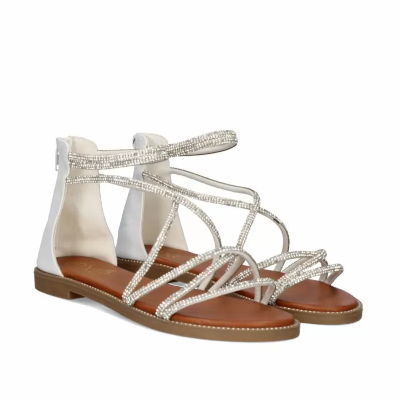 Flat Sandals>Exe Shoes Flat Sandals P3374-317 White