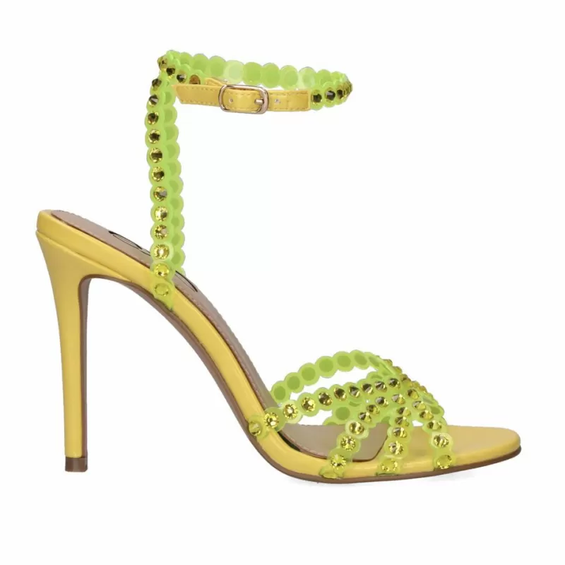 High Heeled Sandals>Exe Shoes Heel Sandal 23V Exe Jenny-915 Yellow