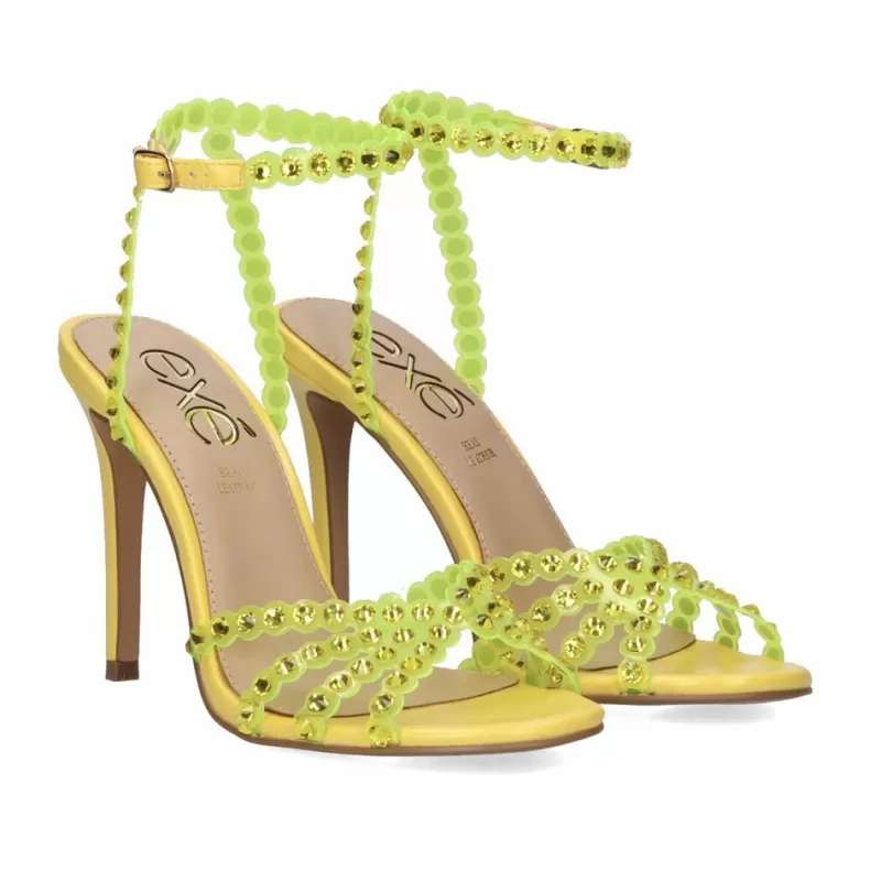 High Heeled Sandals>Exe Shoes Heel Sandal 23V Exe Jenny-915 Yellow