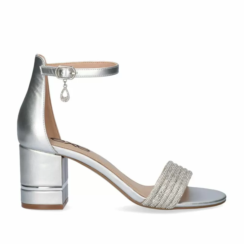 High Heeled Sandals>Exe Shoes Heel Sandal 23V Penny-296 Silver