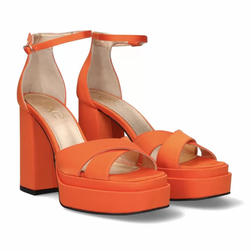 High Heeled Sandals>Exe Shoes Heel Sandal 600 Baci Orange