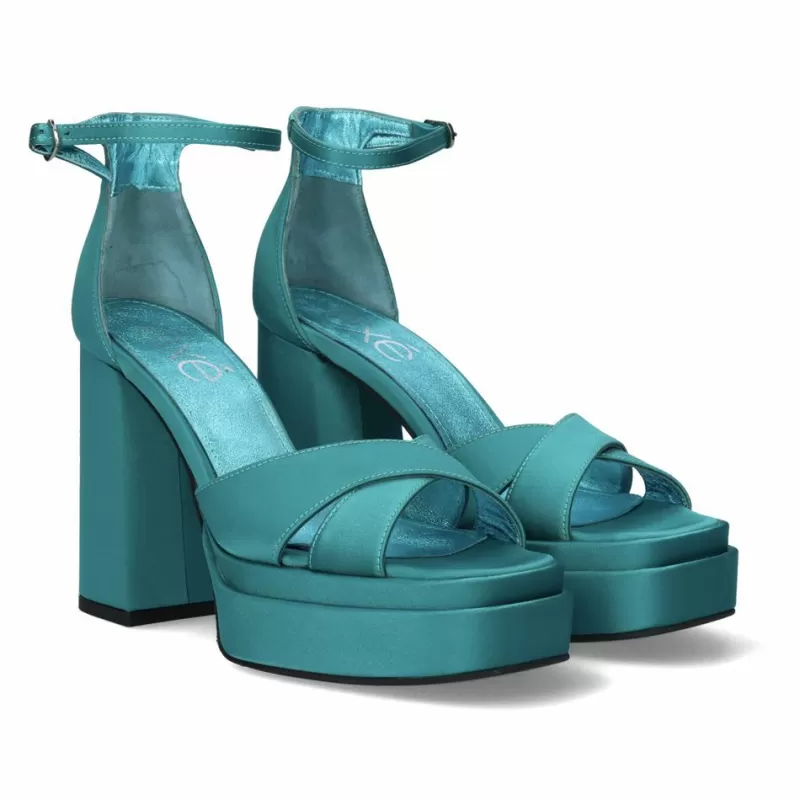 High Heeled Sandals>Exe Shoes Heel Sandal 600 Baci Turquoise