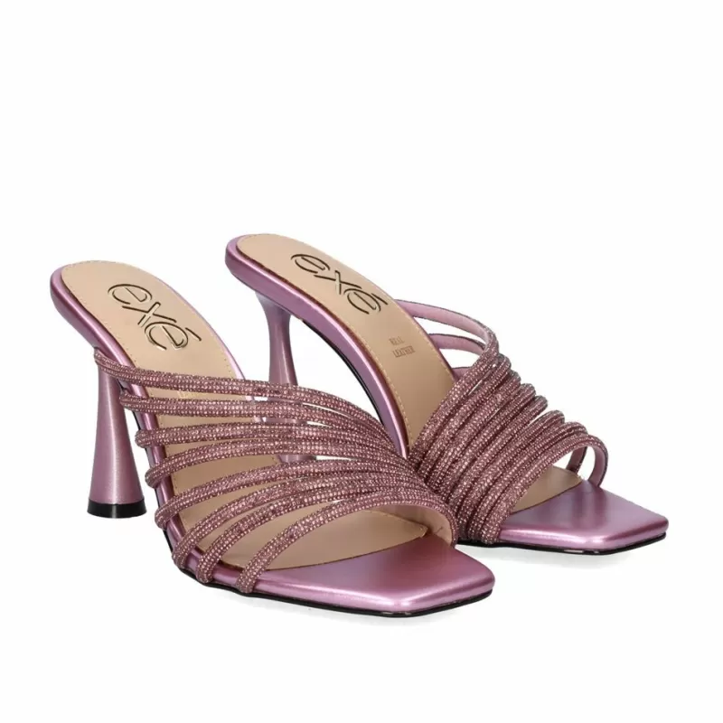 High Heeled Sandals>Exe Shoes Heel Sandal Elina-605 Violet