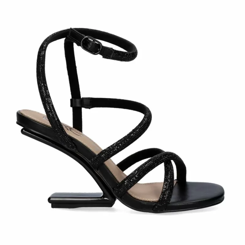 High Heeled Sandals>Exe Shoes Heel Sandal Exe Maggie-810 Black