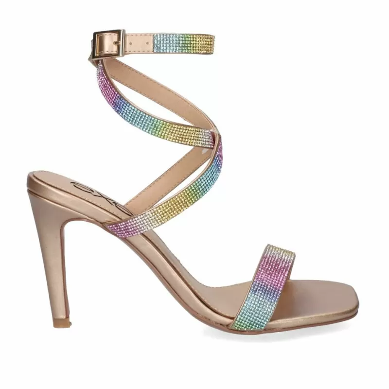 High Heeled Sandals>Exe Shoes Heel Sandal Exe Victoria-561 Multicolor