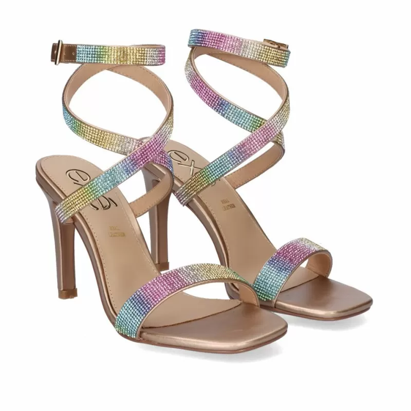 High Heeled Sandals>Exe Shoes Heel Sandal Exe Victoria-561 Multicolor