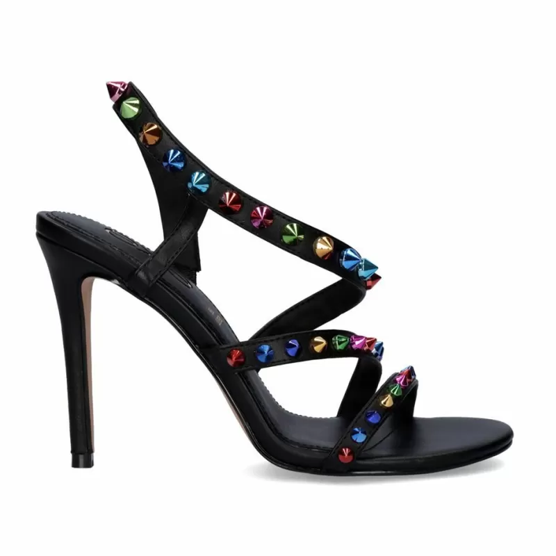 High Heeled Sandals>Exe Shoes Heel Sandal Jennifer-700 Black