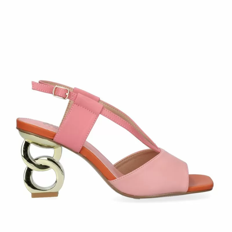 High Heeled Sandals>Exe Shoes Heel Sandal Lilian-164 Pink