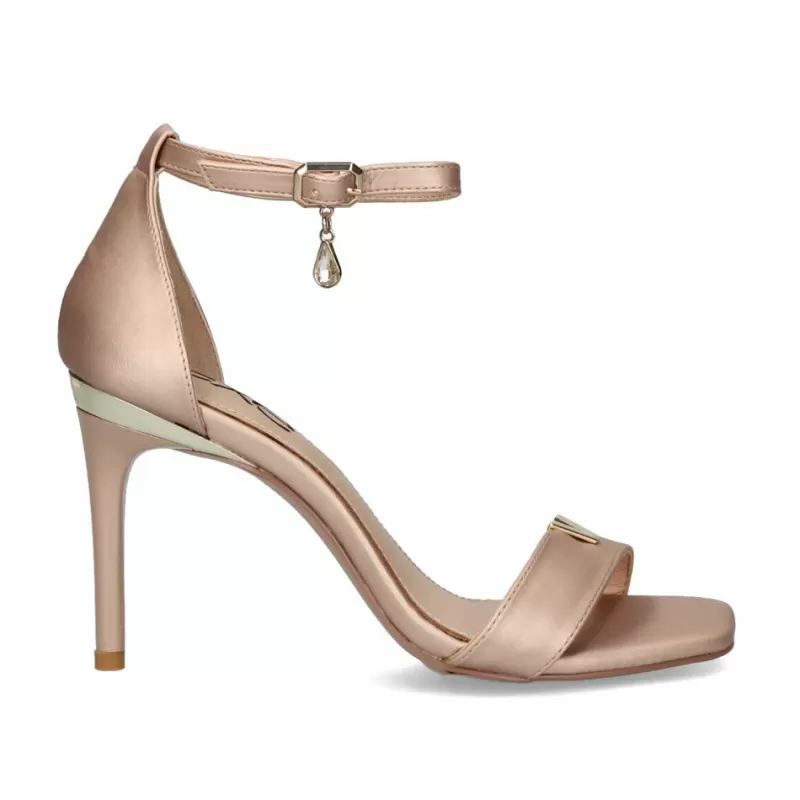 High Heeled Sandals>Exe Shoes Heel Sandal Nicole-311 Pink Gold