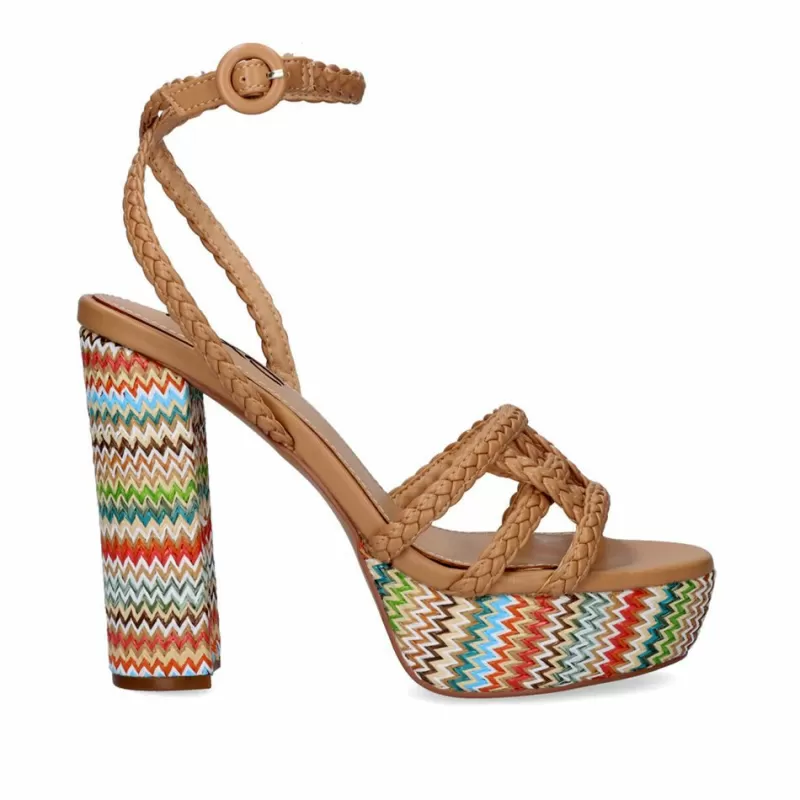 High Heeled Sandals>Exe Shoes Heel Sandal Ophelia-510 Beige