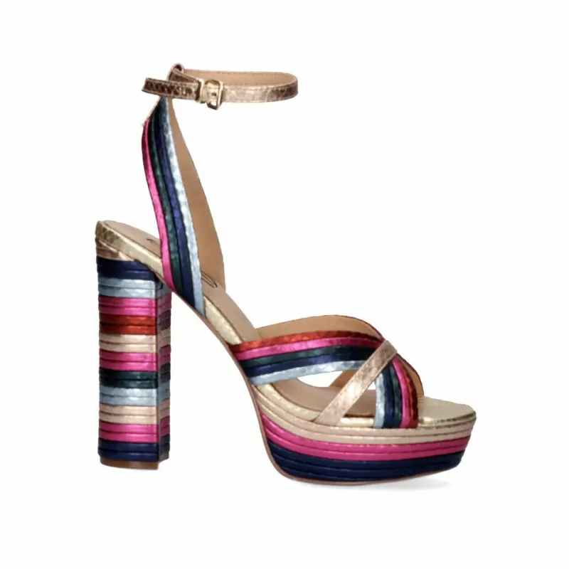 High Heeled Sandals>Exe Shoes Heel Sandal Ophelia-832 Multicolor