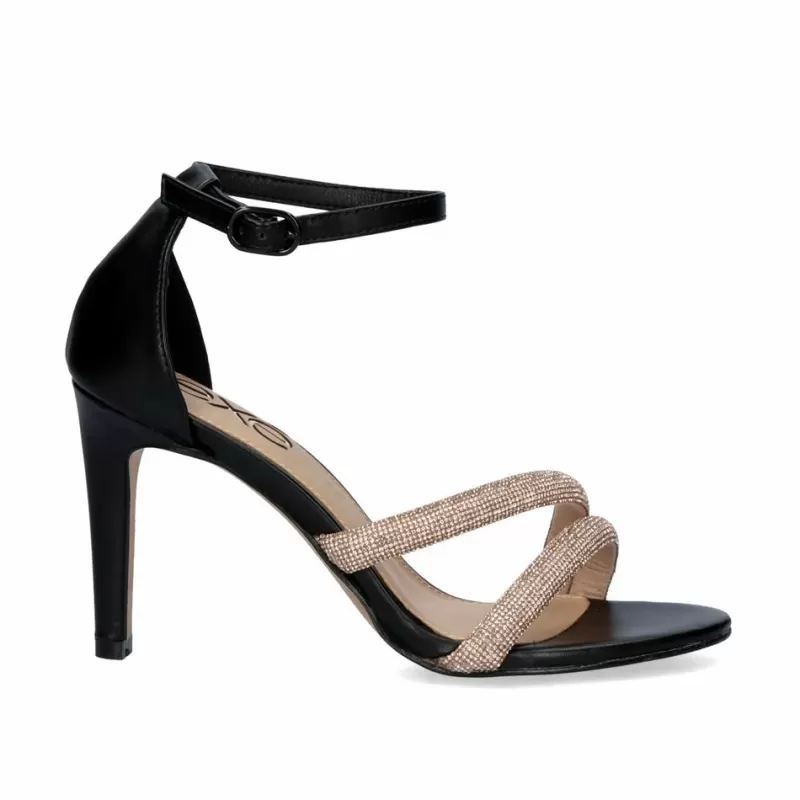 High Heeled Sandals>Exe Shoes Heel Sandal Rebeca-233 Black