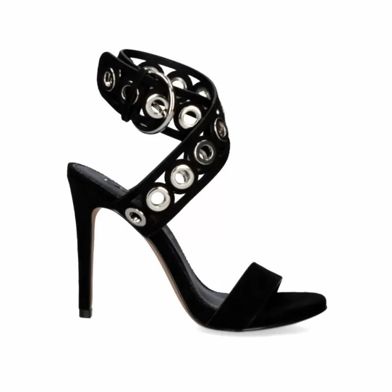 High Heeled Sandals>Exe Shoes Heel Sandal Silvia-224 Black