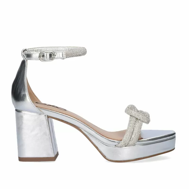 High Heeled Sandals>Exe Shoes Heel Sandal Summer 2023 Lina-220 Silver