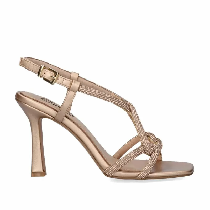 High Heeled Sandals>Exe Shoes Heel Sandal Summer 2023Ginger-492 Pink Gold