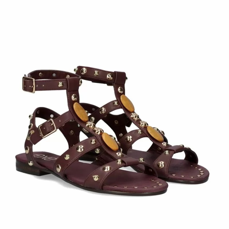 Flat Sandals>Exe Shoes Heel Sandal Vf1180B-7 Chocolate