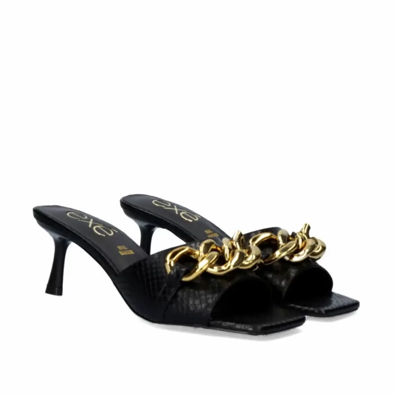 High Heeled Sandals>Exe Shoes Heeled Sandal Betta-300 Black