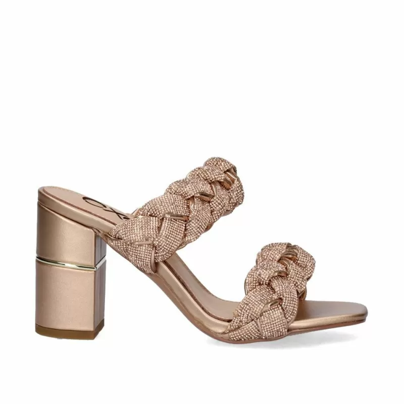 High Heeled Sandals>Exe Shoes Heeled Sandal Helen-677 Champagne