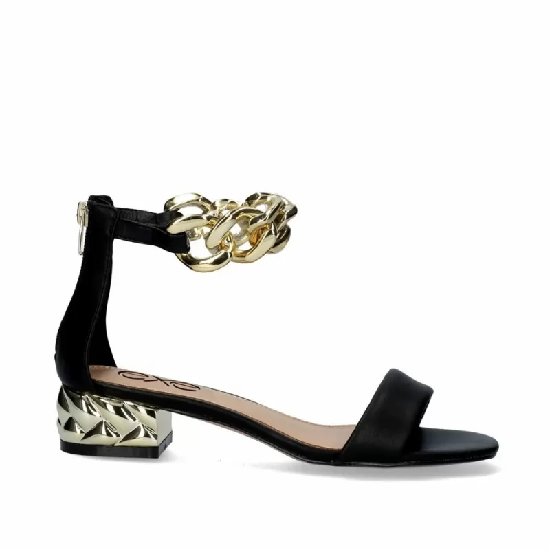 High Heeled Sandals>Exe Shoes Heeled Sandal Katy-011 Black