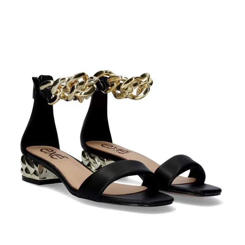 High Heeled Sandals>Exe Shoes Heeled Sandal Katy-011 Black