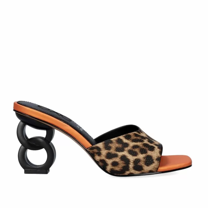 High Heeled Sandals>Exe Shoes Heeled Sandal Lilian-160 Leopard