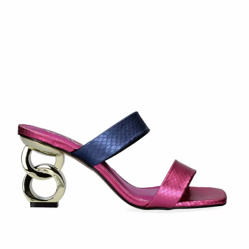 High Heeled Sandals>Exe Shoes Heeled Sandal Lilian-162 Fuxia