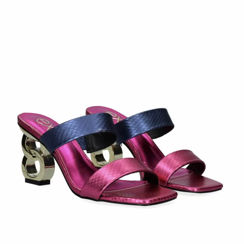 High Heeled Sandals>Exe Shoes Heeled Sandal Lilian-162 Fuxia