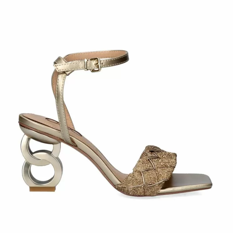 High Heeled Sandals>Exe Shoes Heeled Sandal Lilian-180 Gold