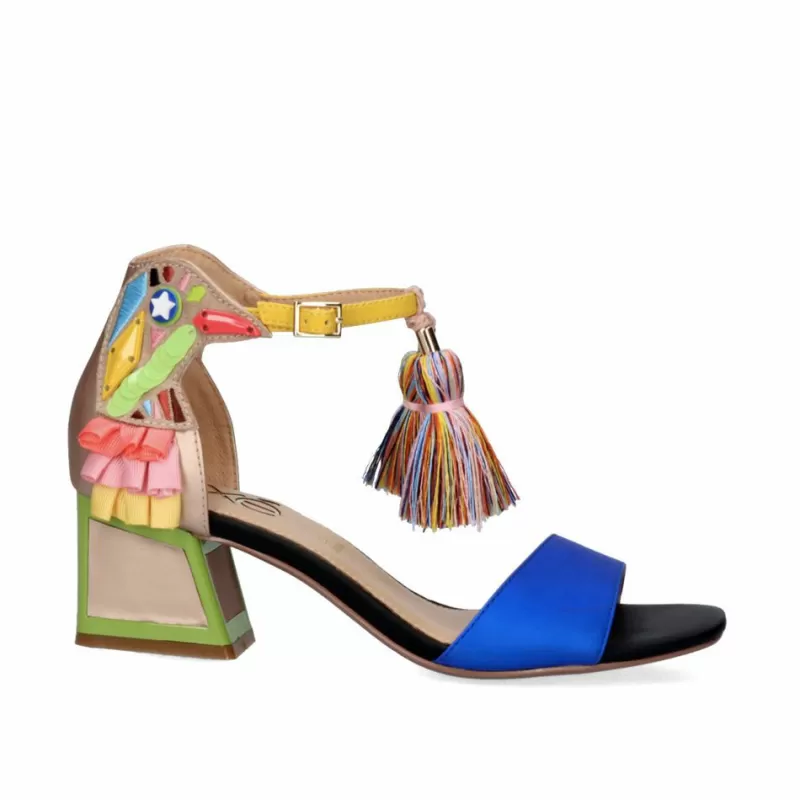 High Heeled Sandals>Exe Shoes Heeled Sandal Luisa-310 Blue