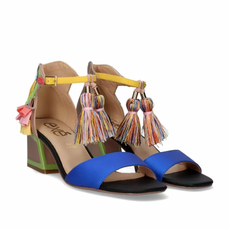 High Heeled Sandals>Exe Shoes Heeled Sandal Luisa-310 Blue