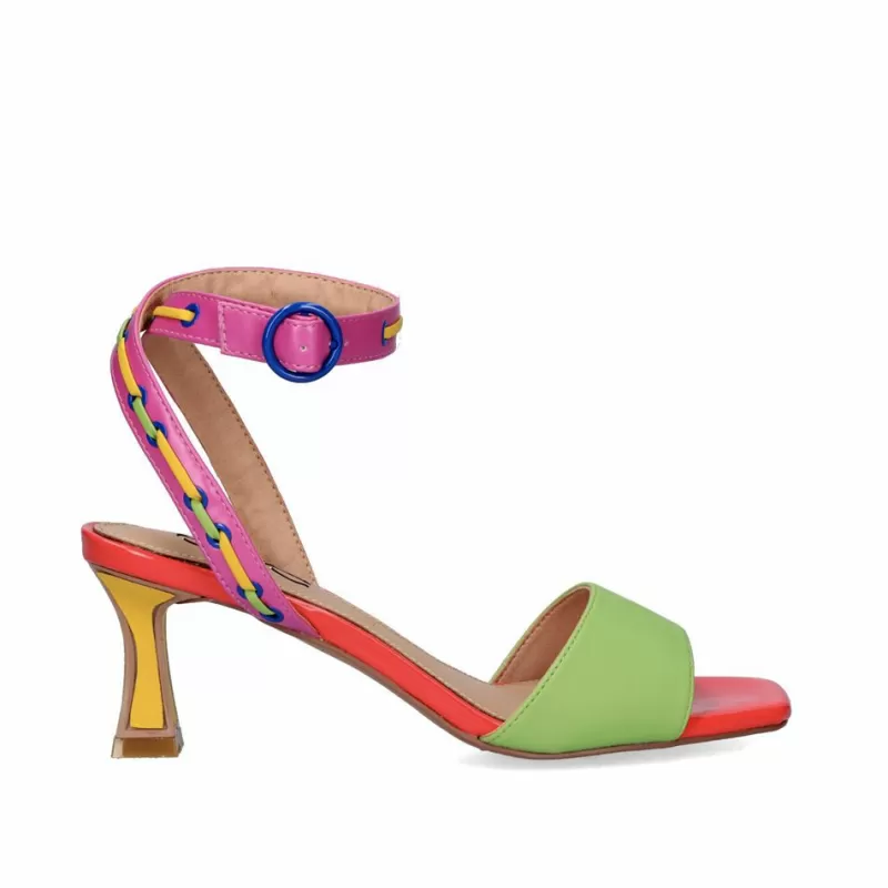 High Heeled Sandals>Exe Shoes Heeled Sandal Natalie-125 Green