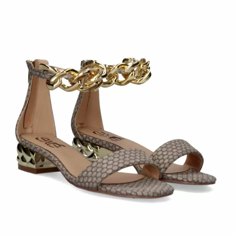 High Heeled Sandals>Exe Shoes Heeled Sandal Sandal Katy-011 Gold