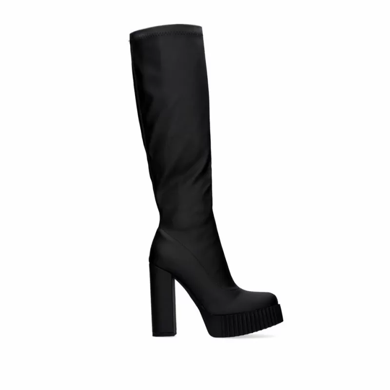 Boots>Exe Shoes High Boot With Heel T5212-L1478 Black