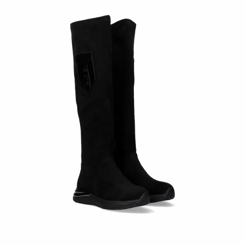 Boots>Exe Shoes High Boot With Leather Detail Y2315-H313 In Black