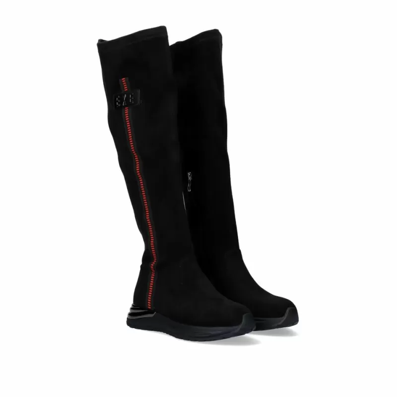 Boots>Exe Shoes High Boot With Red Detail Y2315-H298 In Black