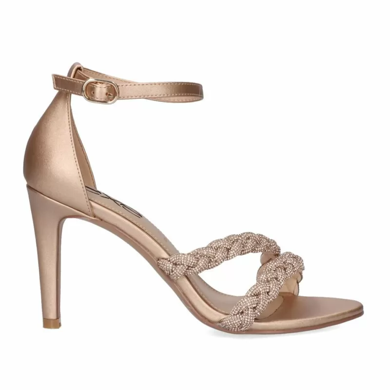 High Heeled Sandals>Exe Shoes High Heel Sandal Rebeca-241 Pink Gold