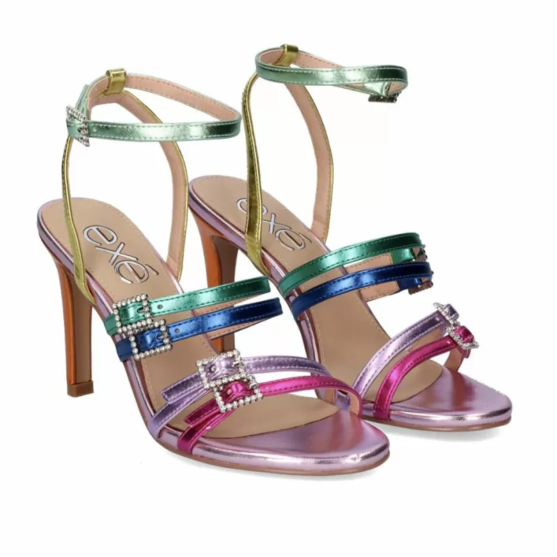 High Heeled Sandals>Exe Shoes High Heel Sandal Rebeca-313 Multicolor