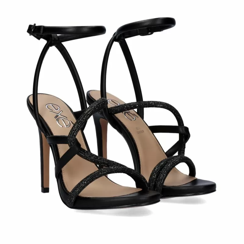 High Heeled Sandals>Exe Shoes High Heel Sandal Silvia-603 Black