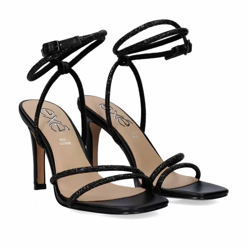 High Heeled Sandals>Exe Shoes High Heel Sandal Victoria-360 Black