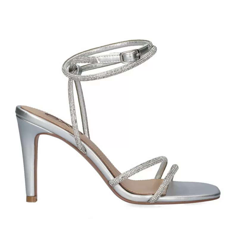 High Heeled Sandals>Exe Shoes High Heel Sandal Victoria-360 Silver