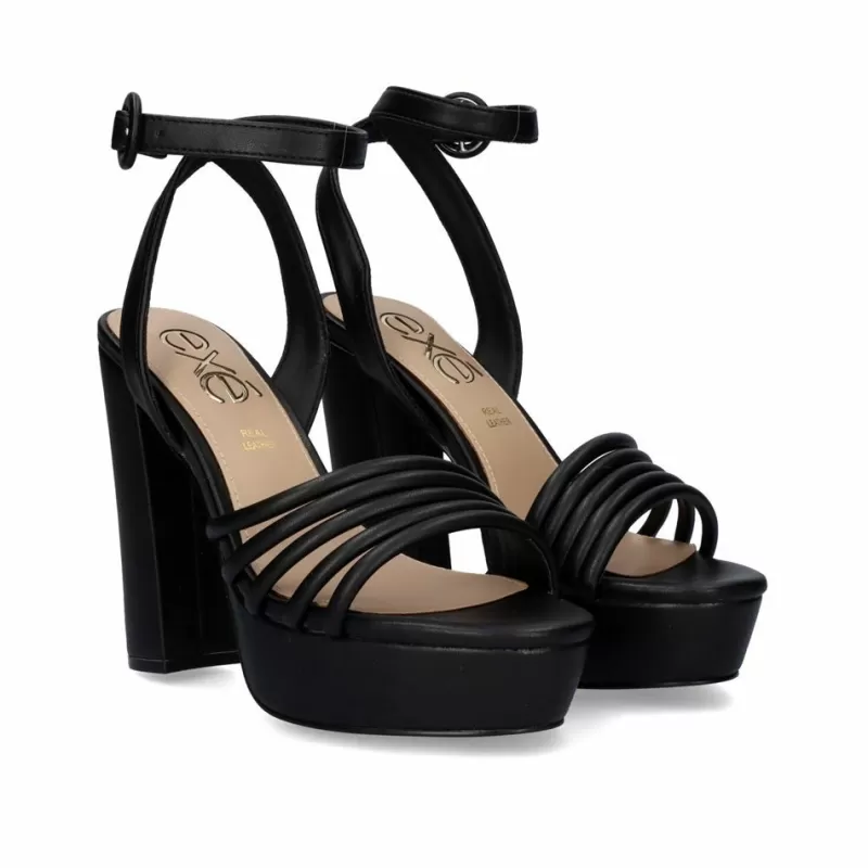 High Heeled Sandals>Exe Shoes High Heel Sandals Ophelia-835 Black