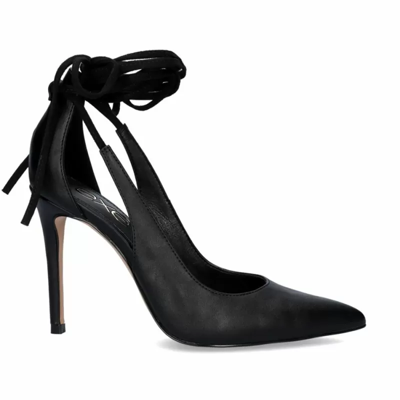 Court Shoes>Exe Shoes Jessica-675 Black Heel Shoe