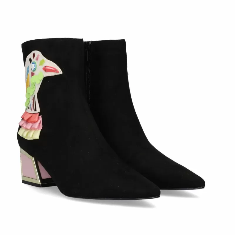 Ankle Boots>Exe Shoes Low Heel Ankle Boots Exe Rio-330 Black