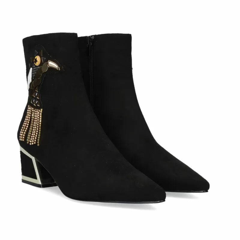 Ankle Boots>Exe Shoes Low Heel Ankle Boots Exe Rio-331 Black