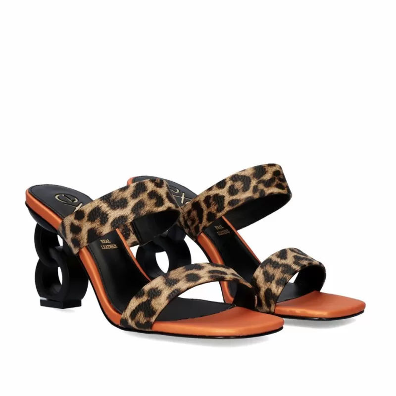 Sandals>Exe Shoes Low Heel Sandal 23V Lilian-162 Leopard