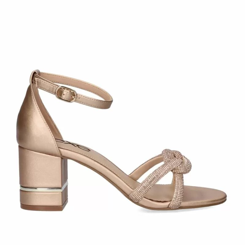 Sandals>Exe Shoes Low Heel Sandal Penny-247 Pink Gold